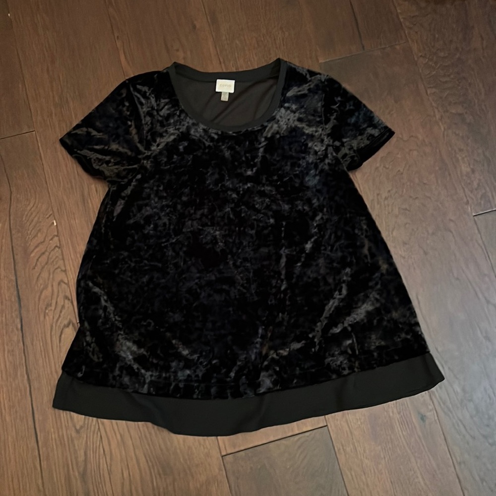 Velvet swing tunic top